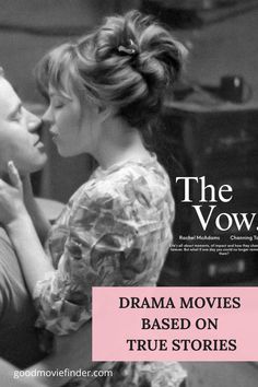 two women kissing each other in front of a poster for the movie, drama movies based on true stories