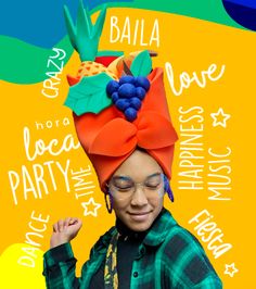 Our Carmen Miranda hat is a must-have for any birthday celebration! Just ask Geralyn, who says it's the BESTBIRTHDAY HATEVAH! 🎉 Fun, unique, and easy to wear, this iconic fruit hat will have you dancing like a Brazilian samba queen! 🎶🍎🍇🍌🍊 #FoamPartyHats #CarmenMirandaHat #BirthdayBash #SambaQueen Photo Booth Props Wedding, Fruit Hat, Brazilian Samba, Foam Wigs, Carmen Miranda, Booth Props, Wedding Hats, Party Props