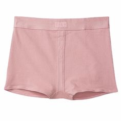 Color: Damsel Pink Shortie Coverage Soft Cotton Fabric Shine Elastic W/Pink Jock Tab (Centered At Waistband) Snaps Are Decorative At Placket High Rise Cotton/Spandex No Trades Free Gift W/Purchase Same-Day Shipping Eyeit-Buyit Fitted Pink Boxer Briefs For Summer, Cotton Pink Boxer Briefs, Summer Cotton Pink Boxer Briefs, Summer Pink Boxer Briefs, Pink Cotton Boxer Briefs For Loungewear, Pink Short Length Boxer Briefs For Loungewear, Pink Cotton Loungewear Boxer Briefs, Fitted Pink Short Boxer Briefs, Fitted Pink Boxer Briefs