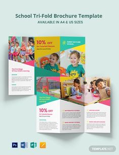 the school trifold brochure template