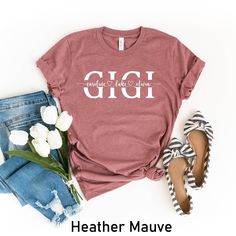 GIGI Shirt, Personalized Gigi T-shirt, Grandma-life Shirt, Gigi Custom V-neck, Mother's Day Shirt, Grandma Shirt With Grandkids Names, Gigi Tee Welcome to AuroraConceptDesign! ❤️ 👉🏻 PROCESSING TIME: - 3-5 business days. - Please contact with us if there is a rush order. 👉🏻 DELIVERY TIME: - Standard Shipping:  3-5 business days - Expedited Shipping  1-3 business days 👉🏻 CARE INSTRUCTIONS: - Machine wash cold and tumble dry low.  - Do not iron directly onto the design. - Do not bleach. We of Small Business Shirt, Gigi Shirts, Mother Shirts, Grandma Shirt, Grandma Shirts, Business Shirts, Mothers Day Shirts, Mama Shirt, Mom Shirt