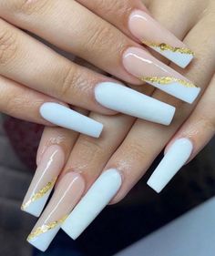 Purple Acrylic Nails, Long Acrylic Nail Designs, Winter Nails Acrylic, White Acrylic Nails, Long Acrylic Nails Coffin, Acrylic Nails Coffin Pink, Long Square Acrylic Nails, Ideas Nails, Acrylic Nails Coffin Short