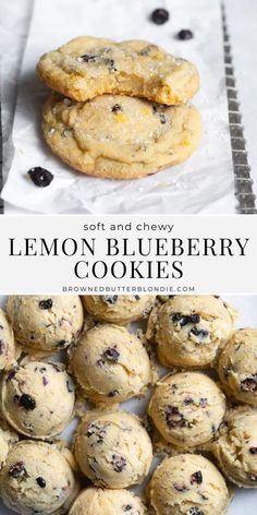 Lemon Blueberry Cookies - Browned Butter Blondie | Recipe in 2024 | Lemon blueberry cookies, Cookie Lemon Blueberry Cookies, Blondie Recipe, Blueberry Cookies, Blondies Recipe, Browned Butter, Food Facts, Lemon Blueberry, How Sweet Eats, Sweets Treats