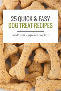 dog treats with the title 22 quick and easy dog treat recipes made with 5 ingredients or less