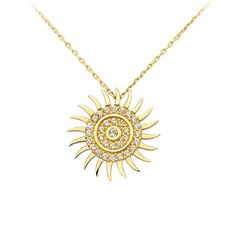 The 14K Gold CZ Sun Necklace embodies the radiance of the sun in a dainty and sparkling design. This elegant piece is perfect for women, making it an ideal Mother's Day or anniversary gift that symbolizes warmth, positivity, and brightness. Product Features: * Made to Order: Crafted specifically to your preferences. * Gold KT: 14K Solid Gold (stamped) * Gold Color Options: Choose from Yellow, Rose, or White Gold to suit your preference. * Gold Weight: Approximately 2.10 grams for an 18" chain (m Gold Sun Necklace, Sunshine Necklace, Sun Necklace, Gold Sun, Timeless Gifts, Christmas Gift Jewelry, Necklace Dainty, Love Symbols, Summer Jewelry