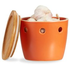 PRICES MAY VARY. 【Wide Opening Garlic Keeper】: Measures 5.12(Dia) x 4.25(H) inches, this large garlic storage container can hold 6 to 8 heads of regular size garlic. Wide opening for easier storing and taking. 【Solid Porcelain Material】: ONEMORE garlic holder made of premium porcelain, an all-natural glaze free of lead and cadmium, scratch and chip resistant. Solid and sturdy enough for long-time use. 【Nice Addition for Countertop】: The simple rustic farmhouse style garlic keeper goes well with Garlic Holder, Garlic Tool, Garlic Keeper, Garlic Storage, Garlic Presses, Rustic Farmhouse Style, Kitchen Utensils Gadgets, Storage Container, Kitchen Tools And Gadgets