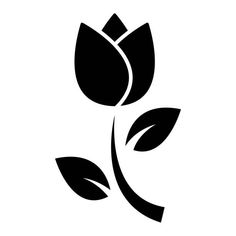 a black and white silhouette of a flower