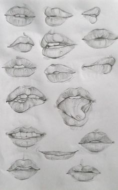 Lips sketching tutorial Different Lip Shapes Drawing, How To Draw Black Faces, Face Details Drawing, Female Lips Drawing Reference, How To Draw People Realistic, Things To Sketch Ideas, Shapes For Drawing, People Drawing Ideas, Cool Sketchbook Ideas