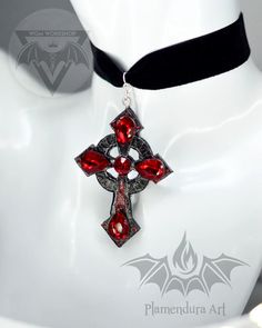 Bloody Vampire Royal Choker Amulet Unisex Pendant With Red - Etsy Bulgaria Gothic Red Necklace For Cosplay, Red Gothic Necklace For Cosplay, Gothic Jewelry For Cosplay On Valentine's Day, Gothic Red Jewelry For Halloween, Red Gothic Jewelry For Halloween, Red Gothic Jewelry For Party, Fantasy Red Jewelry For Party, Red Fantasy Jewelry For Cosplay, Adjustable Red Gothic Jewelry