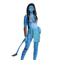 PRICES MAY VARY. MAKEUP NOT INCLUDED - Includes jumpsuit, attached choker, necklace, skirt, and ears only. OFFICIALLY LICENSED NEYTIRI AVATAR COSTUME - Venture onto Pandora and become a true Na'vi in this Neytiri Deluxe Adult costume! AUTHENTIC AVATAR COSTUME OUTFIT - This costume features a sublimated jumpsuit with Na'vi detailing throughout, foil detailing and attached beaded choker COMFORTABLE NEYTIRI COSTUME FOR WOMEN - Also features necklace, belted skirt, arm guard, and a pair of vinyl ear Avatar Costume Women, Neytiri Costume, Cool Halloween Costumes For Women, Avatar Costume, Halloween Costumes Women Creative, Avatar Film, Most Creative Halloween Costumes, Holiday Wallpapers, Halloween Couples