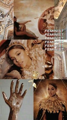 a collage of photos with the words feminist feminist feminist feminist