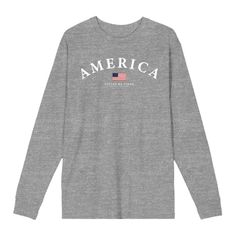 an american long sleeve t - shirt with the words america printed on it