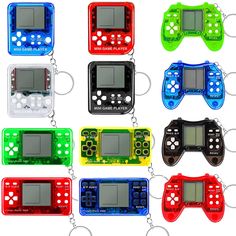 PRICES MAY VARY. 【Safe & Quality Material】Made of high quality plastic material with smooth edges, our video game keychain is lightweight to carry and sturdy to use. 【12 PCS Mini Gamepads】You will receive 12 mini video gamepads of 3 styles in 4 different colors, including black, red, blue, green, yellow and transparent. With vibrant color and mini size, you can hang them on fingers, bags, or the party banner. Great to share with your brother, sisters and friends. 【Built-in 26 Classic Games】Each Gaming Birthday Party Favors, Arcade Birthday Party Favors, Gaming Party Favors, Gaming Birthday Party Ideas Boys, Gamer Party Ideas Boys, Gamer Birthday Party Ideas, Video Game Theme Birthday Party, Nintendo Switch Party, Gamer Party Favors