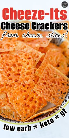 cheeze - its cheese crackers from cheese slices low carb keto diet