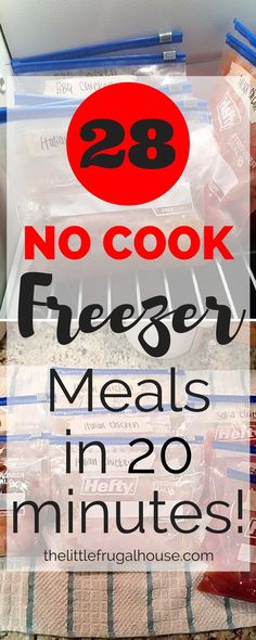 freezer meals in less than twenty minutes are the best way to save time and money