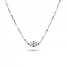 Diamond Solitaire Pendant Marquise 0.50 ct. tw. (G-H, I1-I2) in 14K White Gold East West Marquise, Solitaire Diamond Necklace, Marquise Solitaire, Solitaire Diamond Pendant, Diamond Solitaire Necklace, Gold Jewelry Necklace, Solitaire Necklaces, Marquise Cut Diamond, Solitaire Diamond