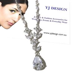 "A classic woodland wedding nature inspired teardrop bridal necklace featuring vines, leaves and flower petal pendant, made of sparkly clear cubic zirconia. This beautiful cz jewelry comes in tarnish-resistant silver rhodium plated chain. Necklace length is adjustable from 17\" (43cm) to 19\" (48cm) . View matching pieces or similar designs at https://etsy.me/2JAovjr View designs related to vines, branches, twigs or leaves at https://etsy.me/1E5j438 View designs with marquise shapes at https://e Teardrop Crystal Bridal Necklace With Elegant Design, Elegant Teardrop Crystal Bridal Necklace, Diamond Drop Necklace For Wedding, Wedding Cubic Zirconia Dangle Drop Necklace, Cubic Zirconia Dangle Drop Necklace For Wedding, Wedding Long Drop Diamond Necklace, Pear-shaped Cubic Zirconia Wedding Necklace, Teardrop Bridal Necklace With Sparkling Stones For Wedding, Wedding Teardrop Bridal Necklace With Sparkling Stones