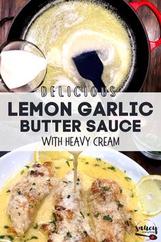 My Garlic Lemon Butter Sauce recipe is an easy way to make any meal gourmet. It's ready in just 10 minutes using 5 simple ingredients! Lemon Garlic Butter Cream Sauce, Chx Recipes, Creamy Lemon Butter Sauce, Garlic Lemon Butter Sauce, Pasta And Veggies, Butter Sauce For Pasta, Butter Cream Sauce, Best Sauce Recipe, Squash Curry