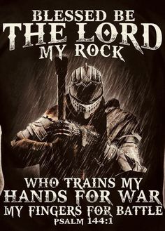 A Song to the Lord Who Preserves and Prospers His People Psalm 144:1 (NKJV) - Blessed be the LORD my Rock, Who trains my hands for war, And my fingers for battle— Women Fitness Quotes, Strong Women Fitness, Sharon White, Military Quotes, Blessed Be, My Rock