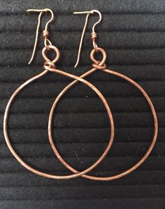 These Big Copper Hoops Earrings are made of Good Quality Copper. These are 3inch long and 2 inch wide  Very light and cute Dangles  Your Copper hoop earrings can be made to order especially for you. There may be slight variances from the earrings in the photos because all handmade artifacts show the hand of the maker - that is their charm and what makes them special. it is made of Copper wire hammered, twisted and textured. We do not coat these with any kind of sealant or lacquer, so they will take on a dark patina over time if left unpolished. Polish as you would silver with a simple jeweler's polishing cloth or jewelry safe polishing compound. Regarding the health benefits of wearing copper: Many people claim that wearing copper helps to provide relief for the symptoms of arthritis, Many Polishing Compound, Egyptian Necklace, Copper Jewellery, Beautiful Notes, Jewelry Safe, Jewellery Brand, Hoops Earrings, Copper Rings, Ancient Cultures