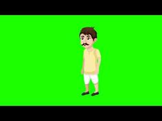 a man with a mustache is standing in front of a green screen