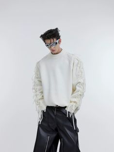 WN2963
■size(cm)





Length


Chest


Sleeve length




S


72


64


82




M


74


66


83




L


76


68


84




XL


78


70


85




 
■material
viscose rayon 50% others 50% Textured Knit Cotton Sweater For Streetwear, Crew Neck Textured Knit Sweater For Streetwear, Jacquard Knit Crew Neck Sweater For Streetwear, Streetwear Jacquard Knit Long Sleeve Tops, Luxury Textured Knit Men's Sweater, Korean Streetwear, Casual Slacks, نظارات شمسية, Jean Vintage