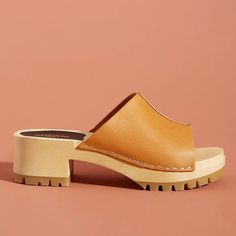 New From Anthropologie (They Did Not Send The Original Box), Swedish Hasbeens Ann Heeled Clogs In Tan. Handcrafted & Iconic! Leather Upper, Leather & Wood Insole, Rubber Sole. 2" Heel Size Eu 40 These Run A Little Small - Us 8/8.5 Chic Open Toe Clogs With Rubber Sole, Chic Clogs With Contrasting Heel Counter And Round Toe, Spring Clogs With Contrasting Heel Counter And Round Toe, Spring Clogs With Contrasting Heel And Round Toe, Summer Clogs With Contrasting Heel Counter And Round Toe, Leather Open Toe Clogs With Contrasting Heel, Heeled Clogs, Swedish Hasbeens, Suede Clogs