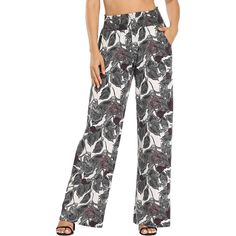 With these Women's Wide Leg Palazzo Pants Lounge Pants, renew your appeal. These pants are ideal for everyday wear, and their printed pattern only serves to increase their allure. These wide-leg type pants are incredibly comfortable and give you rest during the entire day. Choose your favorite style from a wide range of options for these pants. Specifications: Material: 95% Polyester, 5% Spandex Fit Type: Regular Pattern Type: Print Rise Style; High Rise Leg Style: Wide Closure Type: Pull On Gen Printed Wide-leg Pants For Vacation, Vacation Wide Leg Printed Pants, Printed High-waisted Wide Leg Pants For Vacation, Trendy Printed Relaxed Fit Pants, Trendy Printed Pants With Relaxed Fit, Trendy Relaxed Fit Printed Pants, Relaxed Fit Straight Printed Pants, Trendy Printed Straight Pants, Chic Patterned Bottoms For Vacation