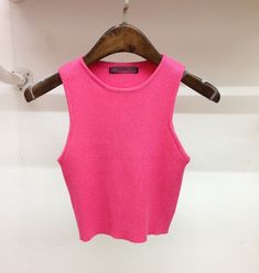 Item Type: TopsGender: FemaleDecoration: NoneClothing Length: ShortPattern Type: SolidFabric Type: KnittedMaterial: Cotton, Nylon, SpandexCollar: O-Neck SKU: 578086 Fitted Pink Knit Tank Top, Pink Fitted Knit Tank Top, Pink Stretch Knit Crop Top, Stretch Knit Pink Crop Top, Knitted Crop Top, Short Tank Top, Top Cropped, Big Fashion, Knitted Tshirt