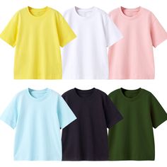 Pattern: solid Color: Color: white, pink, yellow, black, blue, green Height: 90CM, 100cm, 110cm, 120cm, 130cm, 140cm Sleeves: short sleeves Fabric: Cotton Gender: neutral, boy, girl Launch: Summer 2021 Season: Summer Basic Green Solid Color T-shirt, Basic Solid Color Cotton Tops, Pink Short Sleeve Solid Color Top, Basic Solid Color Short Sleeve Shirt, Solid Color Plain T-shirt For Spring, Solid Plain T-shirt For Spring, Yellow Short Sleeve Top, Yellow Solid Color Cotton Top, Yellow Cotton Top