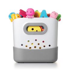 a toy machine with toys in it on a white background