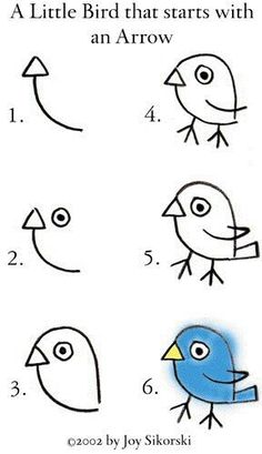 how to draw birds with simple lines and shapes step by step instructions for beginners