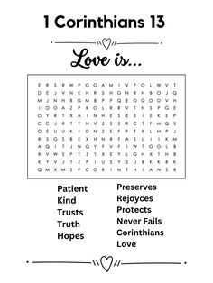 a crossword puzzle with the words i love is in black and white, as well as