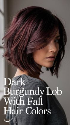 Autumn Hair Colors Short Hair, Fall All Over Color Hair, Rosewood Hair Color, Mid Length Hair Color Ideas, Fall Dark Brown Hair, Fall Dark Hair Color, Fall Hair Color For Brunettes Short, Dark Fall Hair Color Ideas, Fall Dark Hair