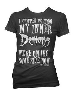 My Inner Demons, Inner Demons, Tattoo T Shirts, Original Clothes, Gothic Outfits, Diy Shirt, Cute Shirts, Fashion Tees, Funny Shirts