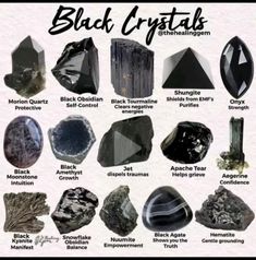 Grid Ideas, Gemstones Chart, Inner Witch, Philosophers Stone, Crystal Vibes, Black Amethyst, Black Gems