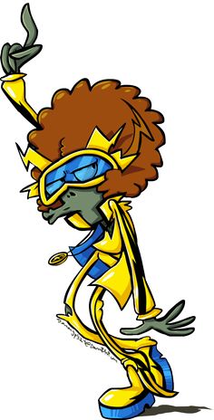 an image of a cartoon character in yellow and blue