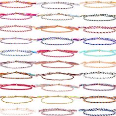 PRICES MAY VARY. Friendship Bracelet Sets - One set contains 30 pieces woven friendship bracelets in various colors with exquisite and charming appearance. Adequate quantity to go well with most of your dresses and outfits, making you more chic and charming, share with your friends and family member. Quality Materials - The Boho string bracelets are made of colorful braided cotten thread, durable and comfortable to wear, not easy to discolor or break, perfect for your party favors, symbols of fr Cheap Adjustable Friendship Bracelets For Crafting, Cheap Sliding Knot Friendship Bracelets For Vacation, Cheap Handmade Stretch Bracelet For Friendship, Cheap Flexible Bracelets As Gifts, Cheap Handmade Friendship Bracelets Birthday Gift, Cheap Adjustable Wrap Bracelet For Party, Cheap Turquoise Friendship Bracelets For Jewelry Making, Trendy Adjustable Bracelets At Cheap Price, Cheap Adjustable Beaded Bracelets For Festivals