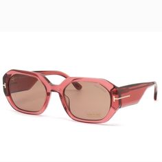 100% New Authentic Eyewear With Full Package Brand: Tom Ford Model: Tom Ford Veronique-02 Tf917 72e Condition: New With Full Package Frame Material: Acetate, Plastic Frame Color: Pink Lens Color: Brown Size: 55-20-140 100% Uv Protection Made In Italy Item Includes: - Authentic Eyewear - Certificate Of Authentic - Authentic Case - Box - Cleaning Cloth We Guarantee That All Our Items Are 100% Authentic And Brand New. Classic Pink Sunglasses With Mirrored Lenses, Sunglasses Tom Ford, Woman Sunglasses, Ford Accessories, Tom Ford Sunglasses, Womens Toms, Ford Models, Pink Brown, Cleaning Cloth