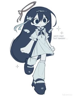 art by — takawoyu ; on twitter  #Omori #mari #ghostmari Chibi Art Style, Oc Outfit Ideas, Demon Slayer Oc, Little Drawings, Chibi Art, Random Drawings, Alien Stage, Cool Characters, Clothing Design Sketches