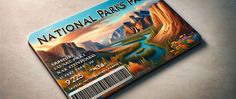 the national park pass is on display