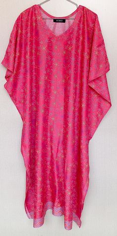 Description:   This beautiful handmade caftan/kaftan is made with premium cotton which is breathable, perfect for all sizes. Caftan/kaftan will not fit you tightly, it will be loose and free flowing. And the fabric is NOT TRANSPARENT soft with vibrant colors. Perfect as a Loungewear, Beach Cover Ups, Vacation Wear, Night Wear, Beach Cover up, Bikini Cover up, Gown, Hospital Gown For Pregnant Women, Beach Wear, Maternity, New Moms etc. FABRIC * Fabric - Cotton (Not Transparent) * Material  - 100% Traditional Pink Kaftan For Beach Cover-up, Traditional Pink Kaftan For The Beach, Traditional Pink Beach Kaftan, Long Pink Cotton Kaftan, Traditional One Size Kaftan, Pink Short Sleeve Kaftan For Beachwear, Pink Short Sleeve Beachwear Kaftan, Long Pink Kaftan For Beachwear, Pink Long Kaftan For Beachwear