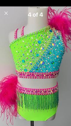 Neon Dance Costume, Green Lyrical Costume, Lime Green Dance Costumes, Yellow Dance Costume Jazz, Mini Jazz Dance Costume, Pretty Dance Costumes, Dance Costume, Dance Costumes, Quick Saves