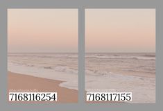 two pictures side by side showing the same beach