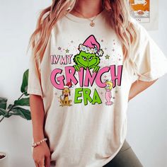 In My Grich Era Shirt, Christma Era T-shirt, Merry Gricmas Tee, The Funny Character Shirt Xmas Grinch, Grinch Christmas Shirt, Grinch Shirt, Cute Red Dresses, Grinch Shirts, Merry Grinchmas, Butterfly Shirts, Funny Character, Holiday Tops