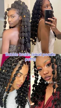 Poodle Braids, Black Hairstyle, Hairstyle Names, Box Braids Hairstyles For Black Women, Pretty Braided Hairstyles, Natural Hair Styles Easy, Makeup Looks Tutorial, Braided Hairstyles For Black Women, Hair Reference