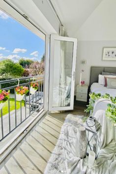 master bedroom with balcony Nyc Balcony, Small Porch Decorating, Bedroom With Balcony, Tiny Balcony