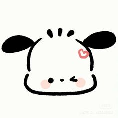 a drawing of a cow's head with two ears