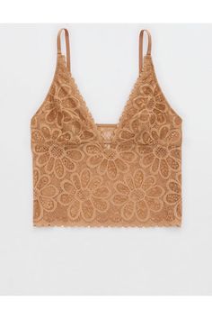 The sweet and spice aesthetic gets an Aerie lace twist with eyelash trim, feminine floral details, & beautiful shimmer added to the comfy first-on-last-off layers you love./Love x 2: Wear as a tank or bralette under your fave Aerie tops/Adjustable st Spice Aesthetic, Lace Bra Top, Aerie Tops, Bra Top, Lace Bra, Show Off, The Sweet, Bra Tops, Bralette