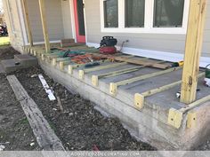 the front porch is being built and ready to be installed